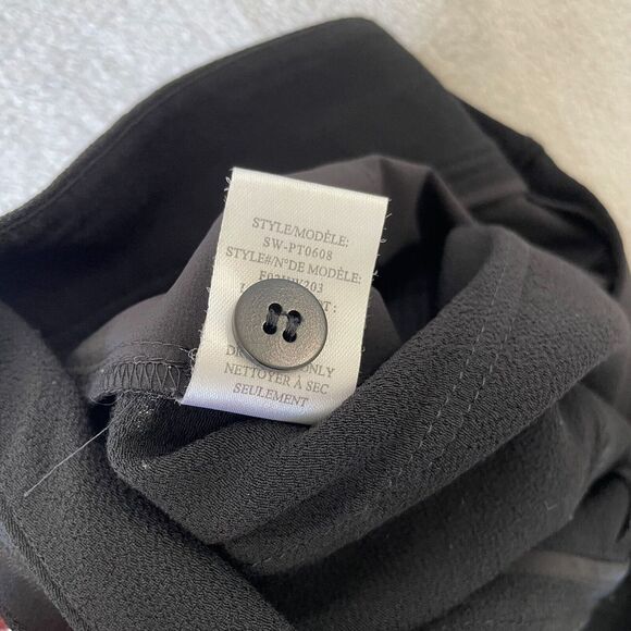 Helmut Lang Pleated Trouser Pants Women 2 Black Rayon Viscose Blend Relaxed Fit - Picture 11 of 14